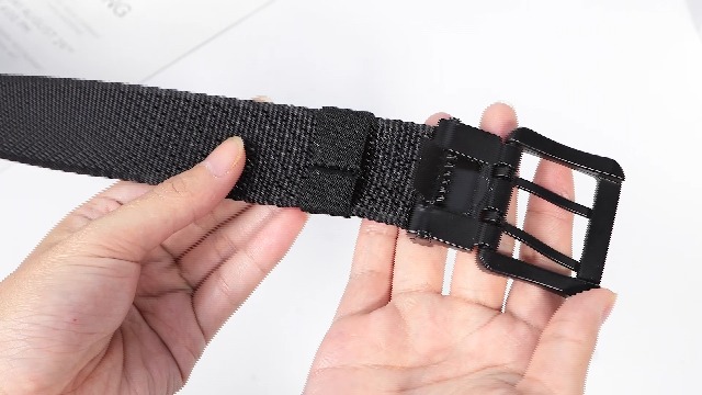 Sportmusies Men's Nylon Military Tactical Belt Double Pin